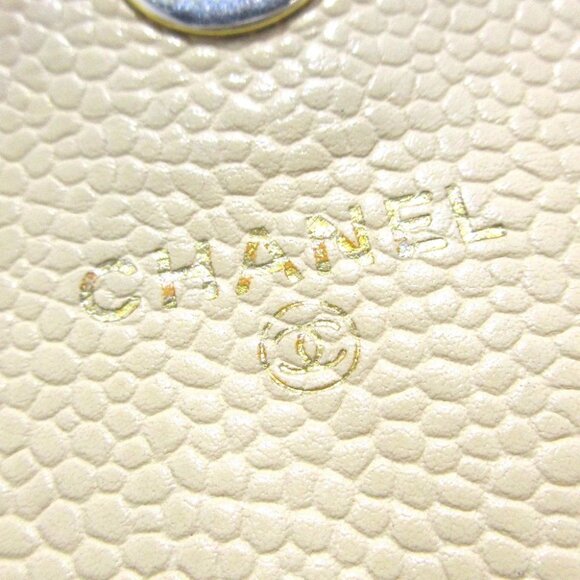 Auth CHANEL Half Moon Beige Calfskin Other Style Wallet Gold hardware - Picture 6 of 12